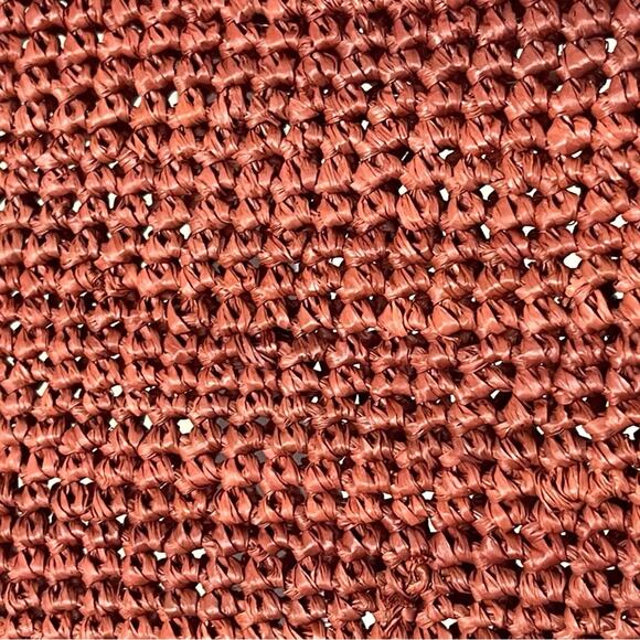 Helen Kaminski Rusty Brown Satchel Woven Raffia & Leather handles, OS - Picture 4 of 6